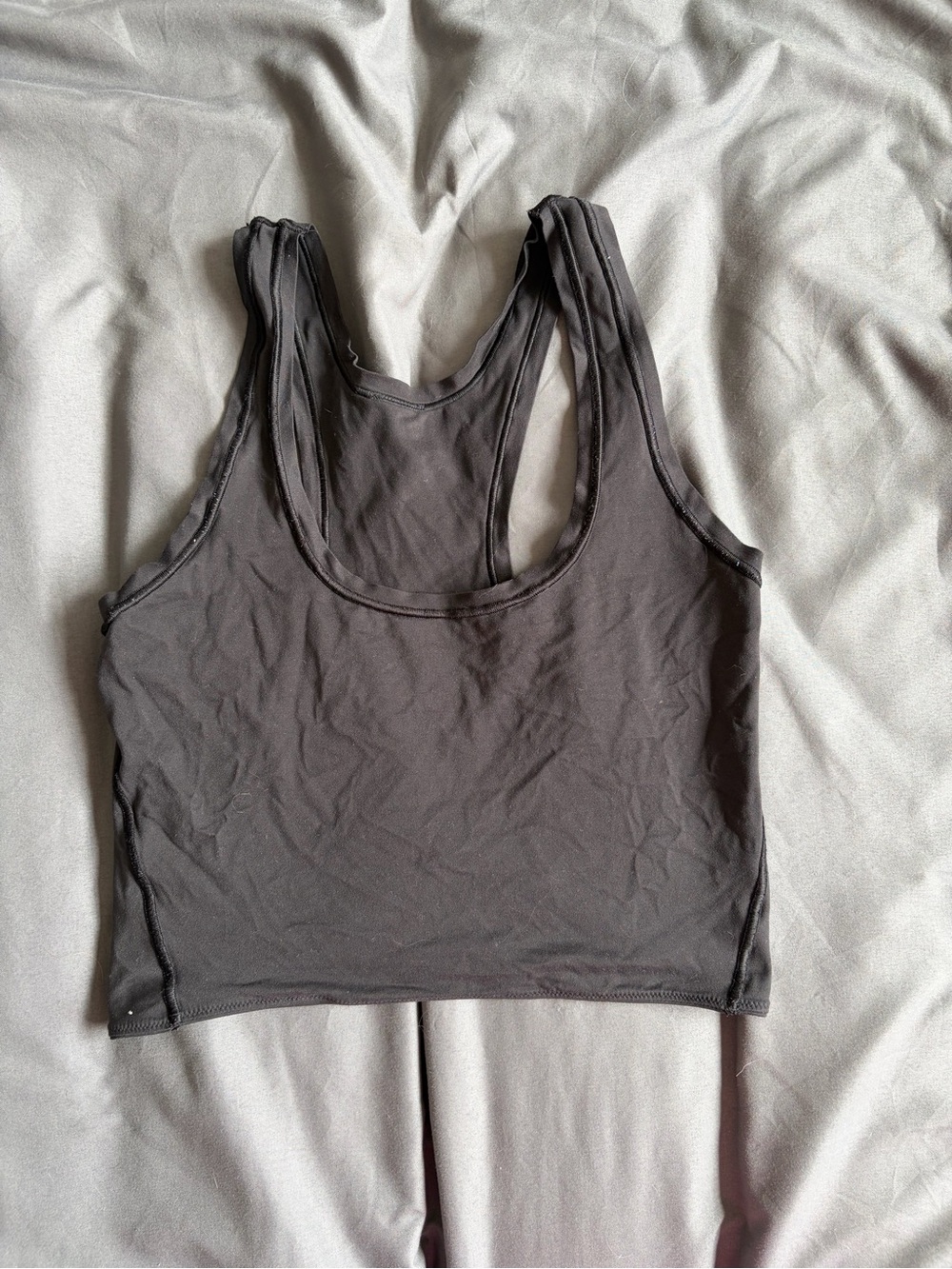 Lulu Black Cropped Tank Top